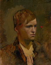 Fair-Headed Boy with Red Point in the Background, 1895-1900.