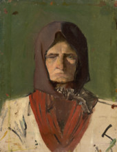 Head of a Villager in a Dark Scarf, 1895-1900.