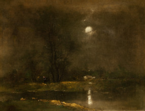Evening Lakeside Landscape, 1885-1895.
