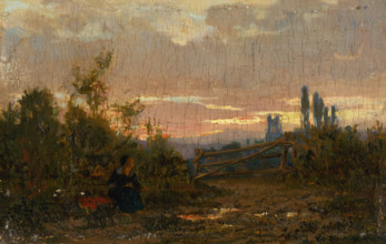 Early evening landscape, 1870-1879.