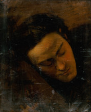 Head study of a man, 1870-1880.
