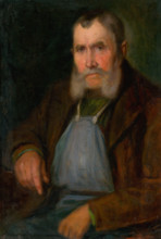 Portrait of Old Bratislava Vine-Dresser Schmidt-Hanzl, around 1900.