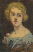 Portrait of a Woman in Sky-Blue Dress, 1920-1930.
