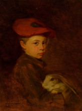 Boy with a Bunny, 1885-1900.