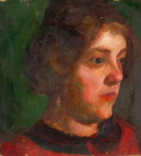 Head study of a girl, 1900.