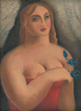 Woman with Bellflowers, around 1928.