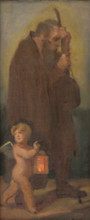 Study of Pilgrims with a Guardian angel - Ahasver, 1910-1930.