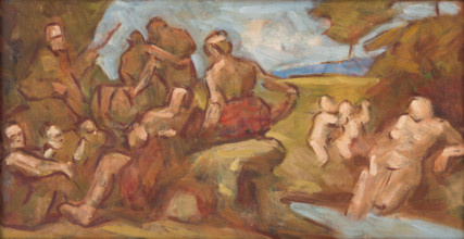 Sketch of Composition with Bathing People, 1910-1930.