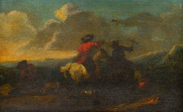 Scene from Cavalry Battle, 18th century.