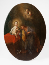 St. John of Nepomuk, c1780. The saint worshipping the infant Christ.