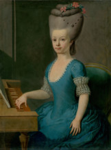 Anna Mária Horvath-Stansithová, fiancée of Ondrej Szirmay, at the harpsichord, 1785-1789. Young