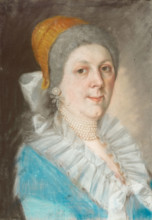 Portrait of a Woman with a Pearl Necklace, 1770-1800.