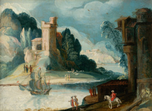 Landscape with a River and a Castle, 1590-1610.