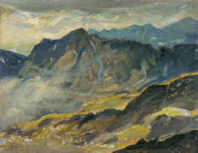 View from Rysy, 1920-1940. Mountains of the High Tatras.