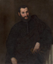 Portrait of a Man (With a Fragment of Antique Column), around 1540.