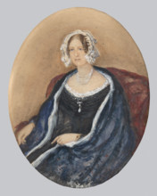 Portrait of a Lady in a White Bonnet and a Cape, around 1850.