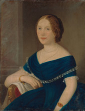 Portrait of a Lady in Blue, 1850-1860.