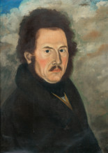 Portrait of a man with a mustache, c1850.