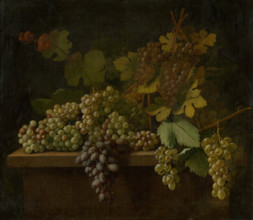 Still life with grapes, 1740-1750.