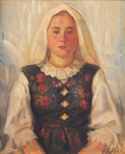 Girl in folk costume, 1946-1947.