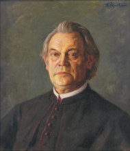 Portrait of Msgr. Kolíska, 1928. Alois Kolísek (1868-1931) was a Czech Roman Catholic priest,