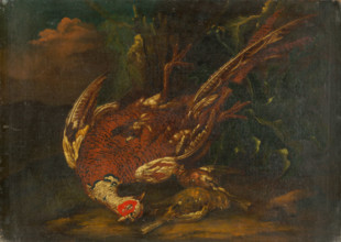 Still Life with Guinea Fowl, 1730-1750.