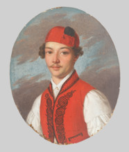 Portrait of a Young Man in a Red Vest, 1830-1840.
