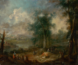 Romantic Landscape with Figural Staffage, 1770-1790.