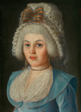 Portrait of a Lady in Lace Bonnet, around 1790.