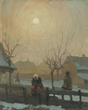 Winter in the village, c1923.
