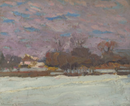 The artist's garden in winter, c1930.