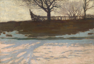 Landscape near Stránany, c1928. Winter scene in Slovakia.