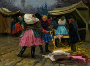 At the market, c1923.