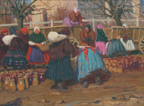 Pots at the market, 1923.