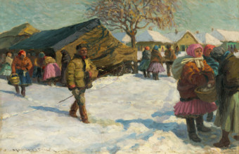 Winter in the village, 1919.