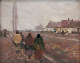 On the Road from the Michalovice Market, 1915.