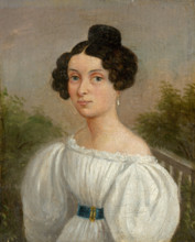 Portrait of a Young Woman in a White Dress, 1830-1840.