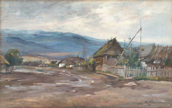 From Turciansky Svätý Martin, 1920-1934. Village scene.