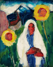 Sketch of a Woman among Sunflowers, 1932.