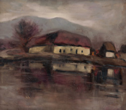 Sketch - landscape with a lake, 1932.