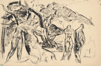 Women under trees, around 1922.