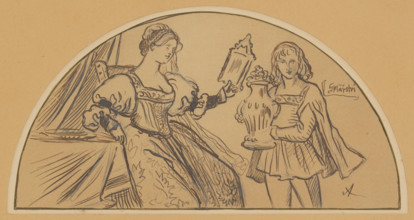 Allegory of glassmaking, 1900-1910.
