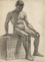 Study of a seated man, 1909.
