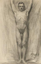 Study of a male nude, 1910-1920.