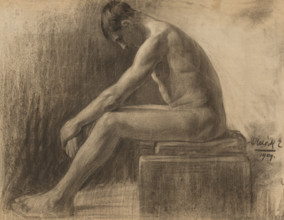 Study of a seated man, 1909.