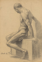 Study of a seated man, 1910-1920.