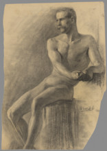 Study of a seated man, 1910-1920.
