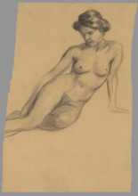 Study of a female nude, 1910-1920.