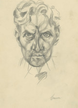 Study of a Man's Head en Face, 1922-1926.