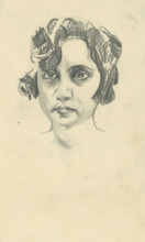 Study of a female head, 1918-1922.